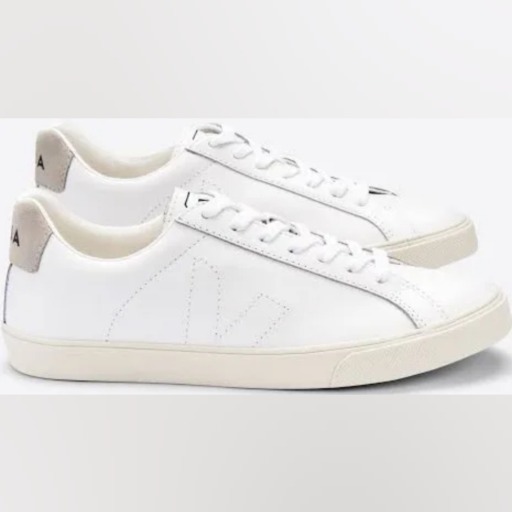 Veja Esplar Leather Extra White Pierre Natural Puxador
